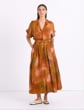 Pastel Print Gemma Cloth Voile Belted Shirtdress