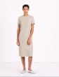 Petite Sequin Speckled Tweed Short Sleeve Sheath Dress