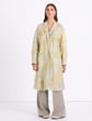 Pastel Dust Fringe Jacquard Open Front Coat