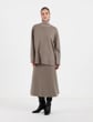 Responsible Wool-Cashmere Double Face Jersey Reversible Skirt