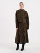 Boiled Wool Metallic Fringed Jacquard Skirt