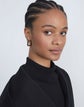 Metal & Teak Block Reversible Hoop Earrings