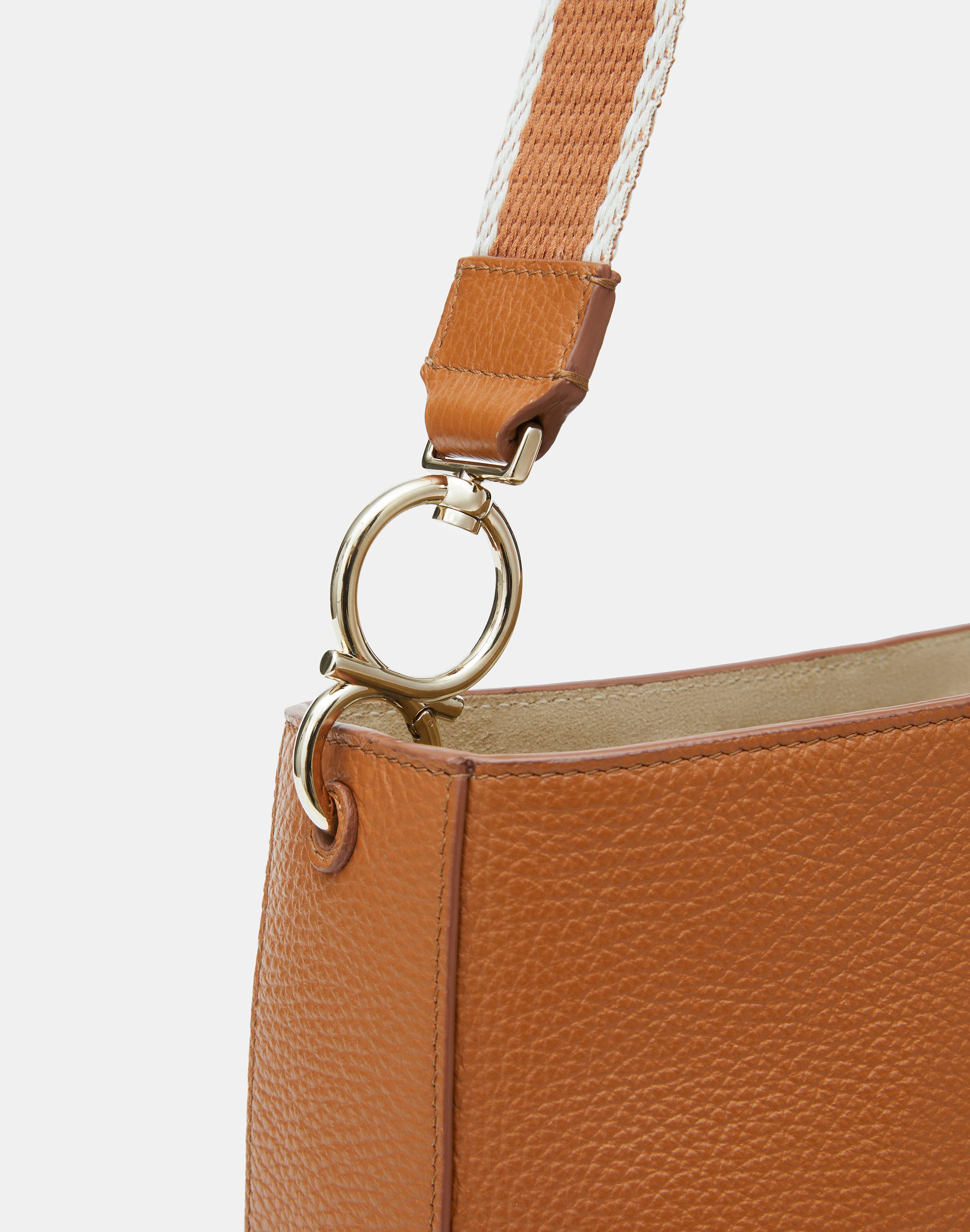 Grained Calfskin Leather 8 Knot Hobo—Small