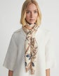 Flora Bloom Print Cashmere-Silk Scarf