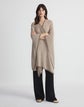 Metallic Flecked Lace Stitch Wrap Poncho