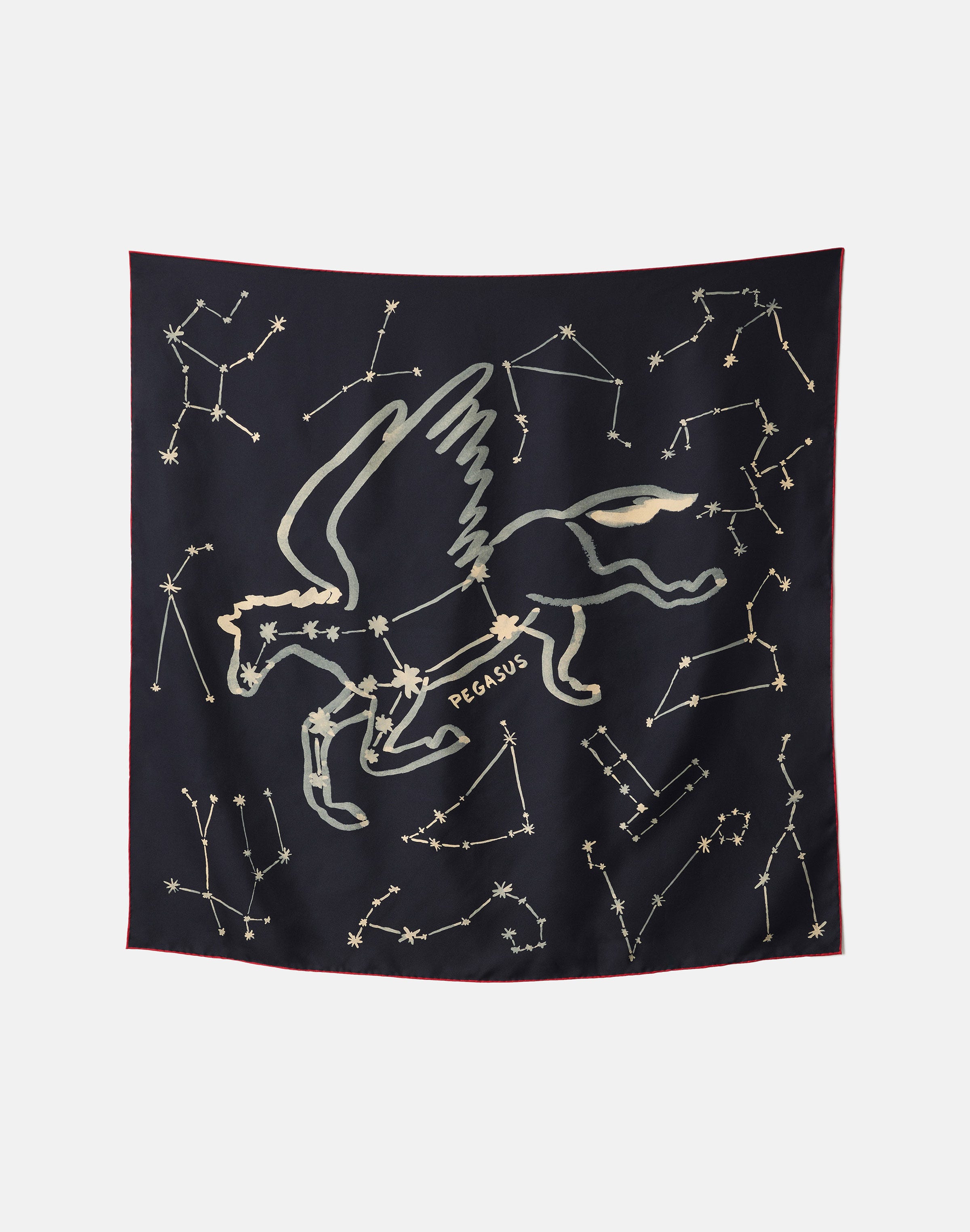 Constellation Print Silk Twill Scarf