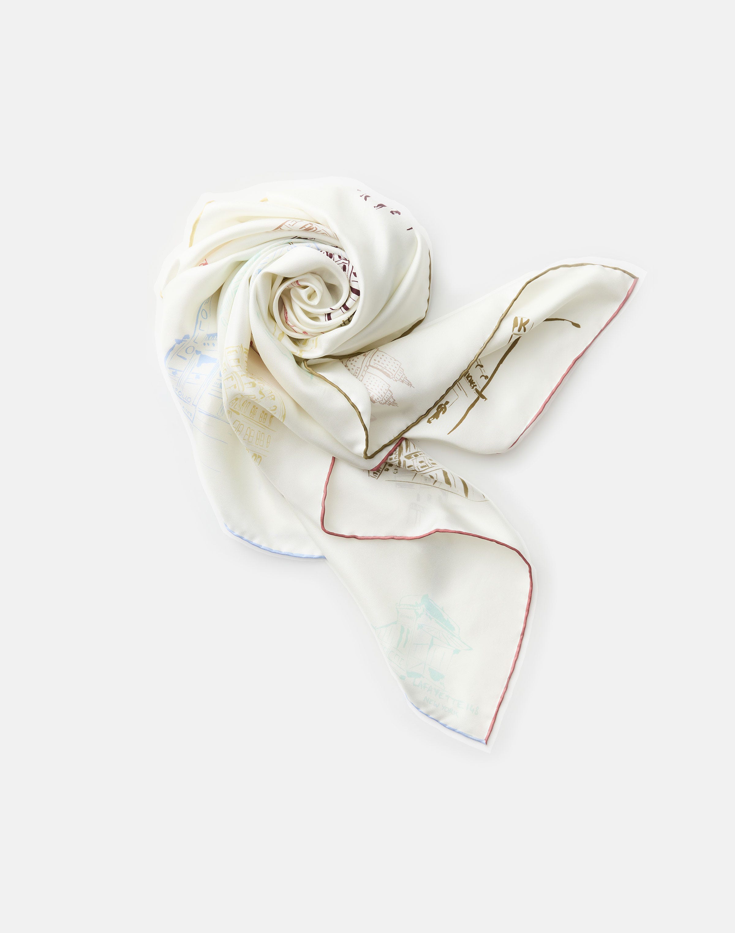 Manhattan Print Silk Twill Scarf
