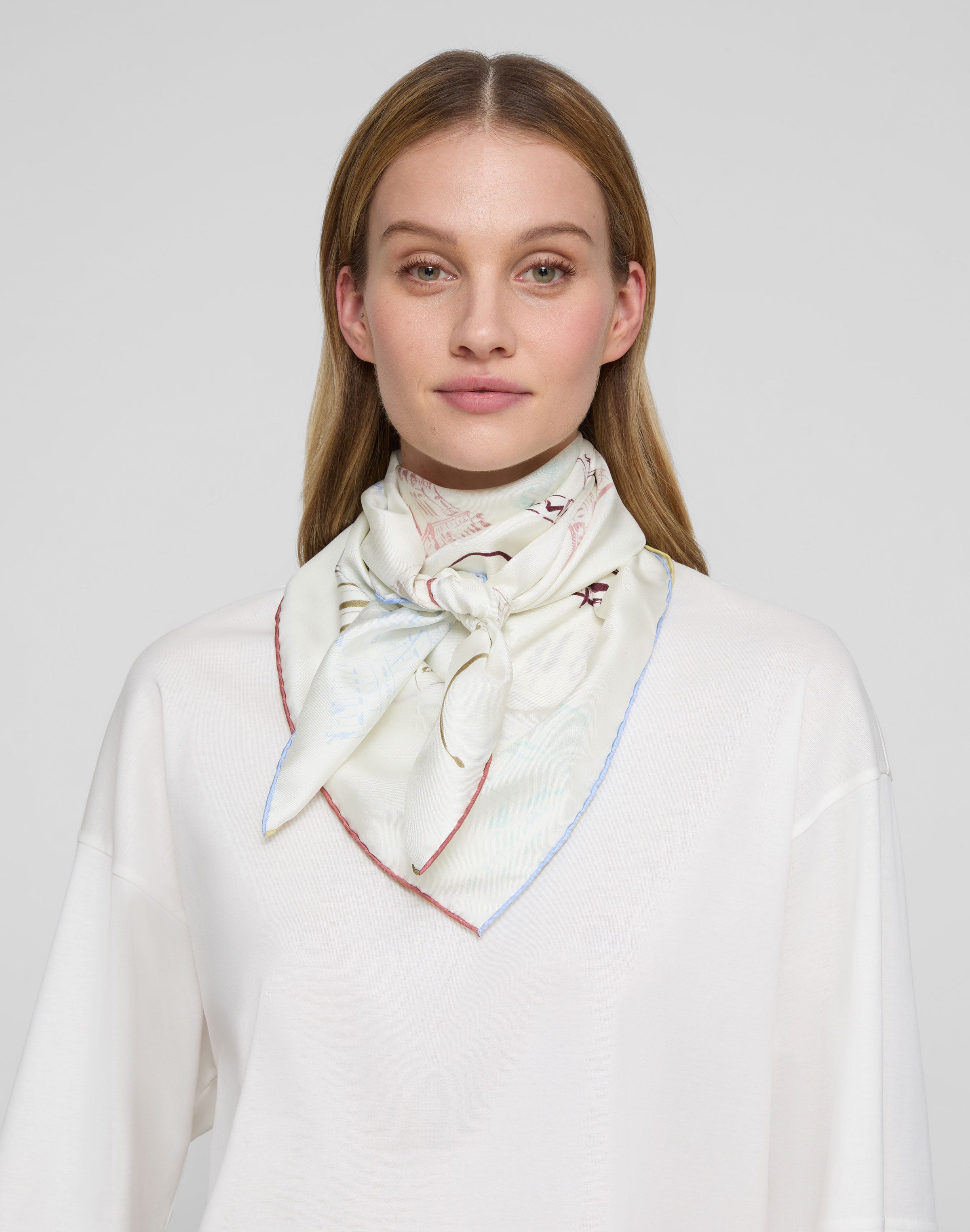 Manhattan Print Silk Twill Scarf