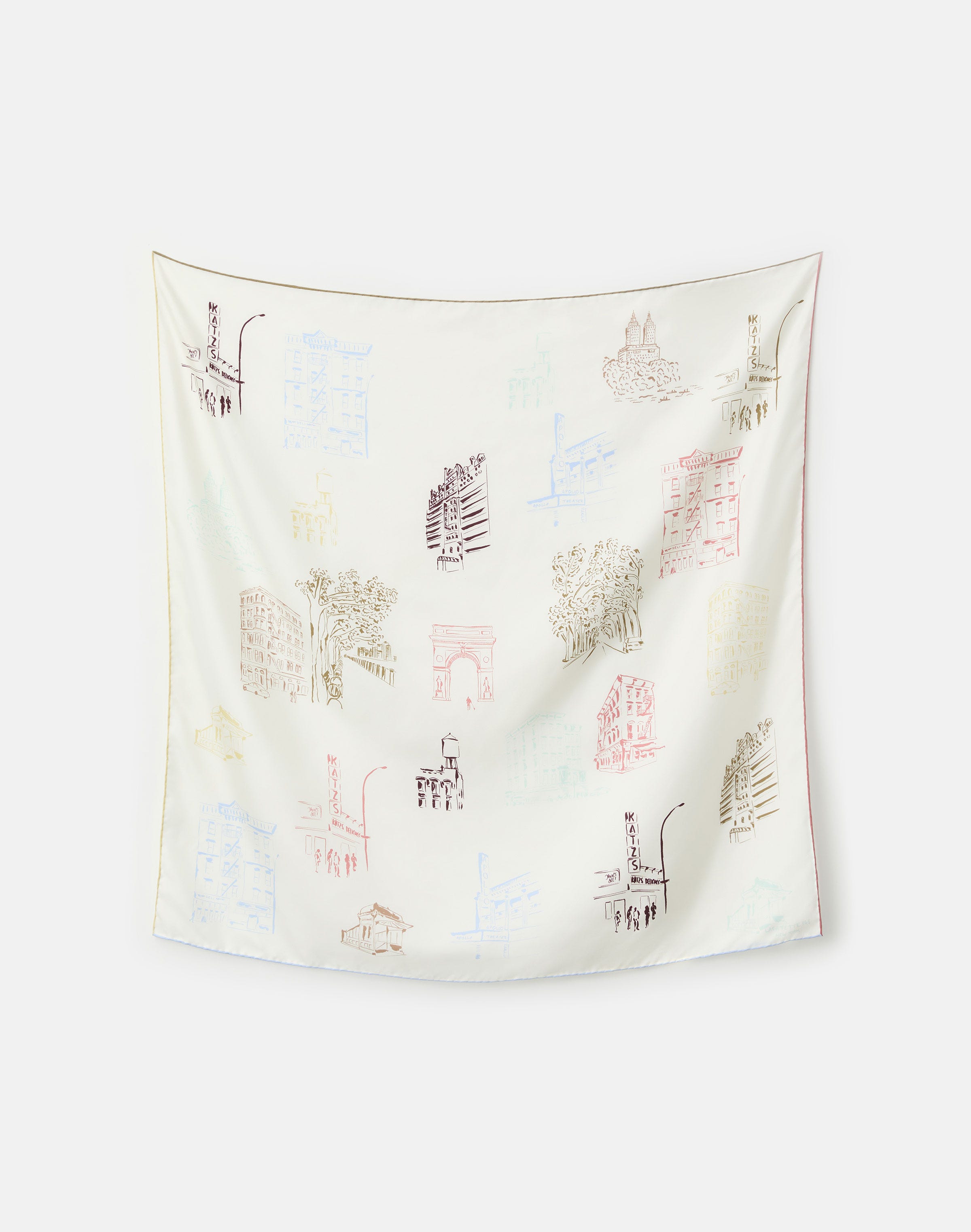 Manhattan Print Silk Twill Scarf
