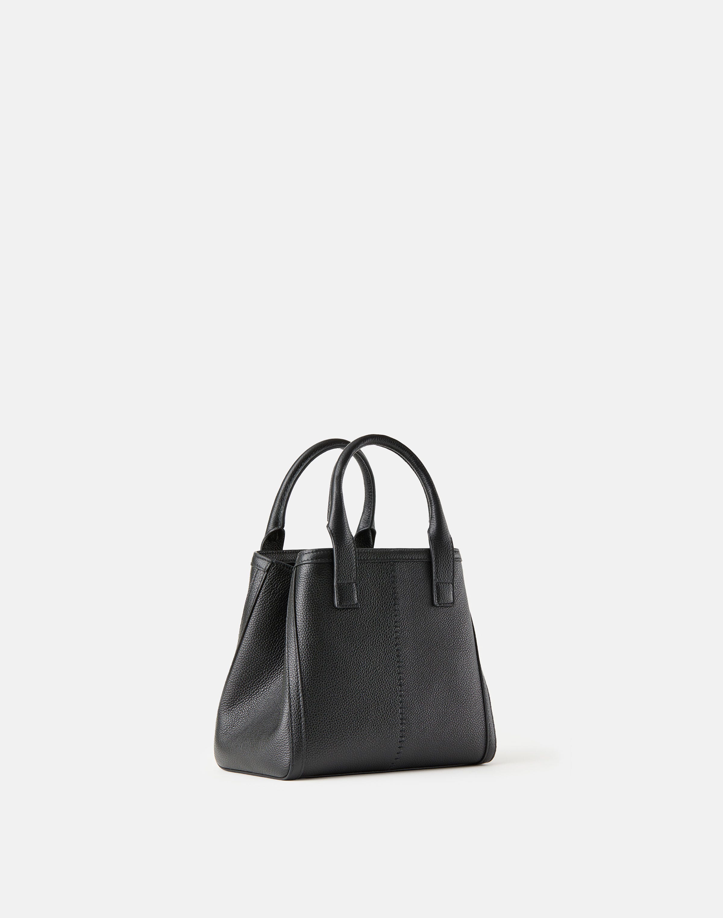 Grained Leather L Tote—Mini