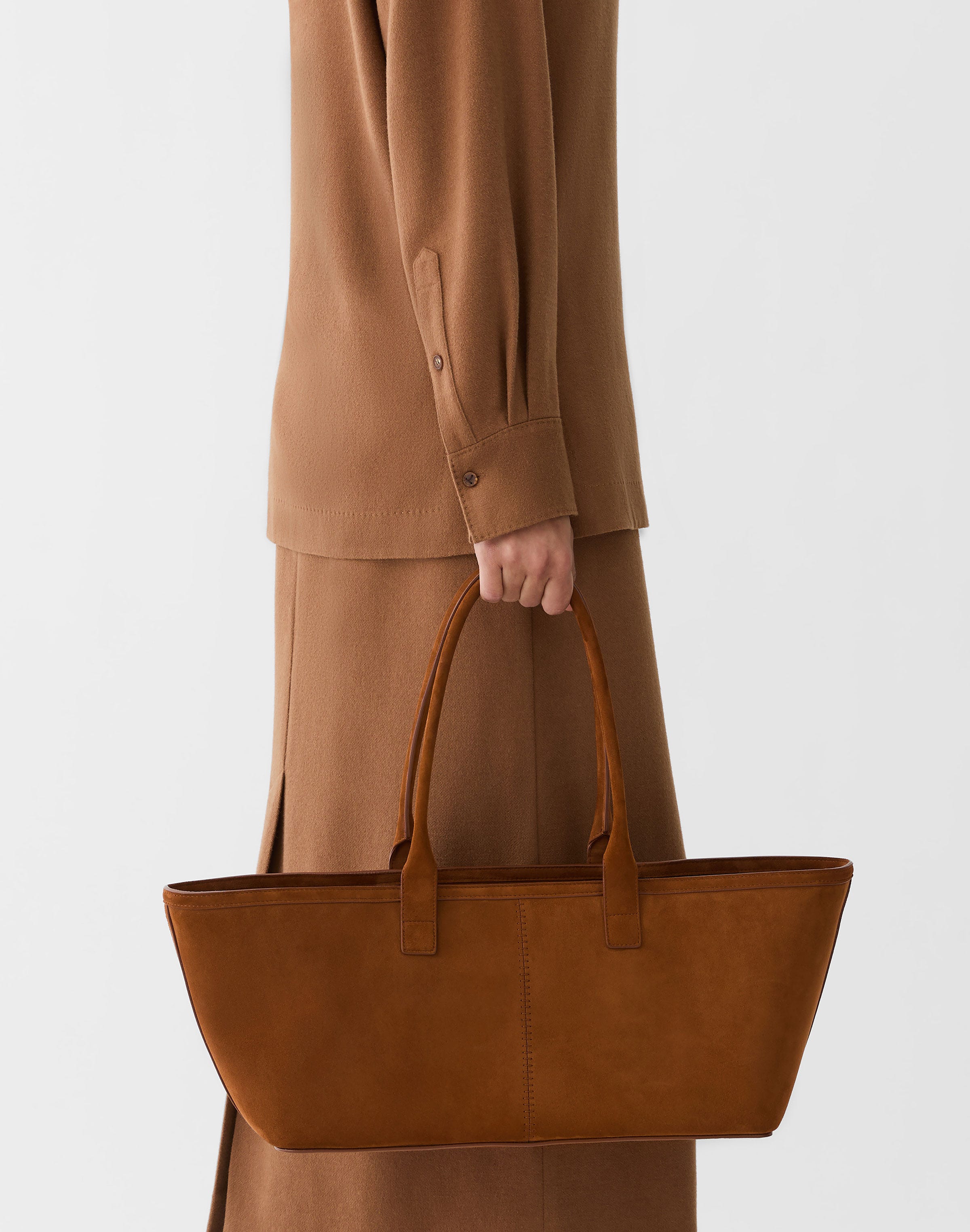 Suede East West L Tote