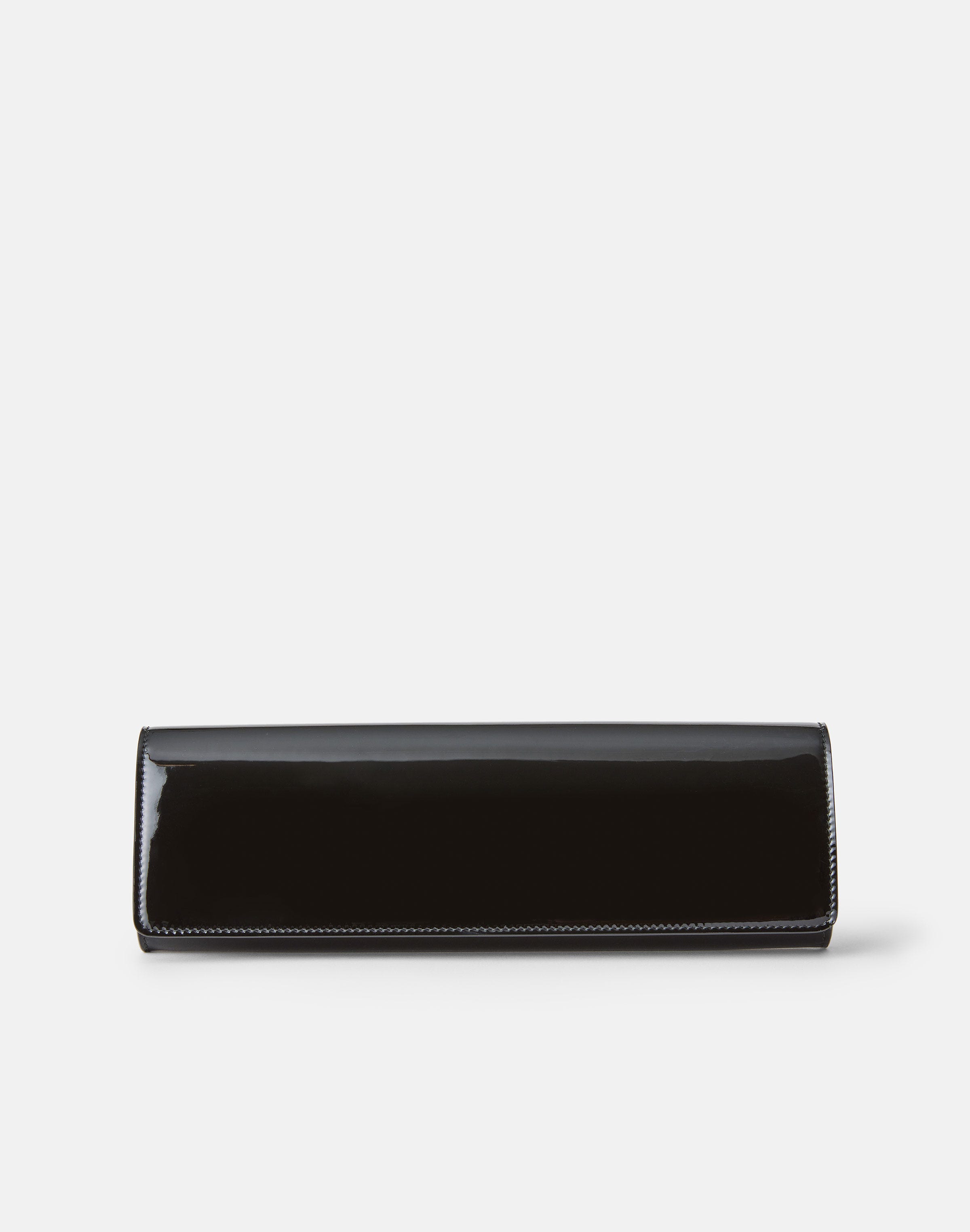 Leather East West Clutch