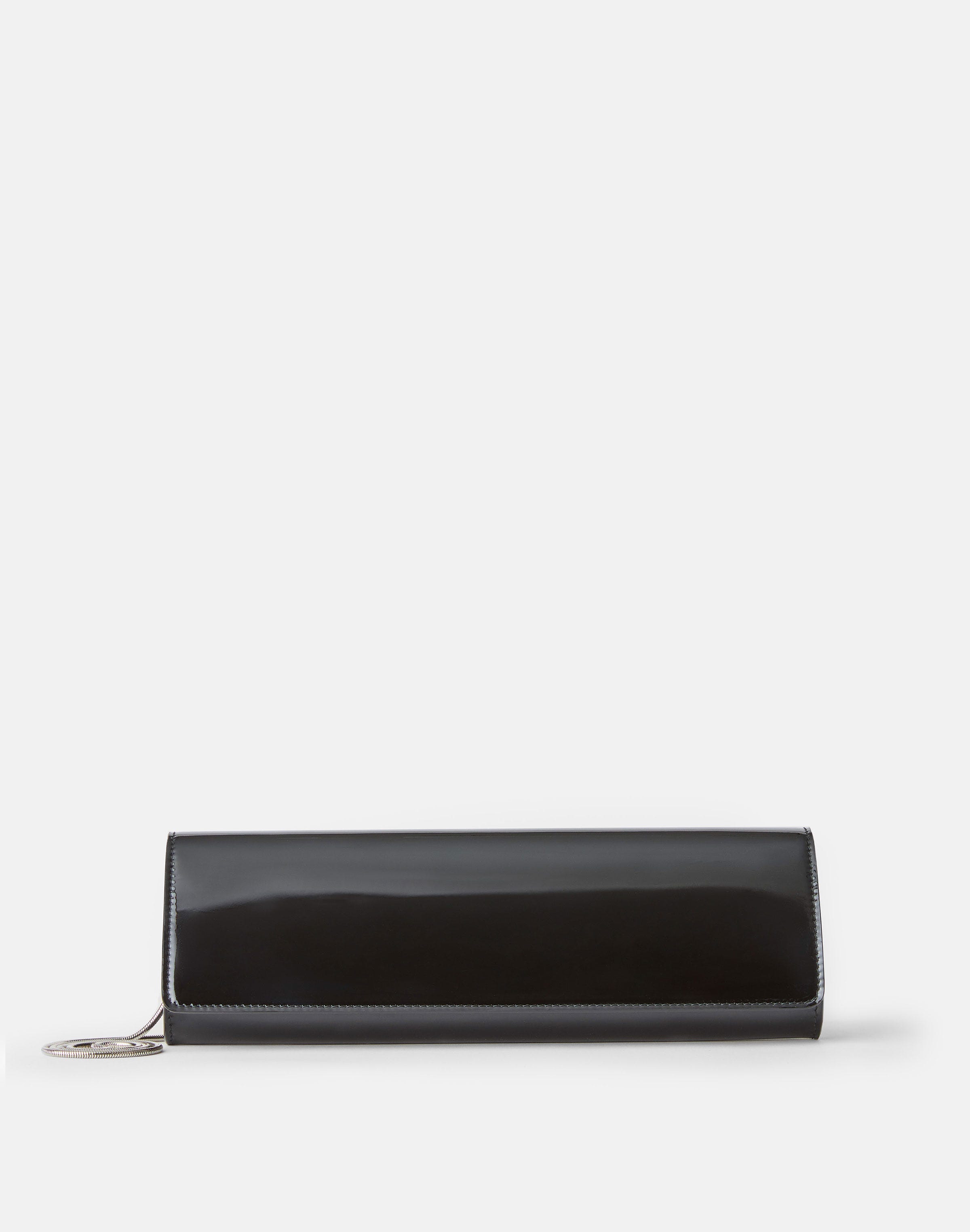 Leather East West Clutch