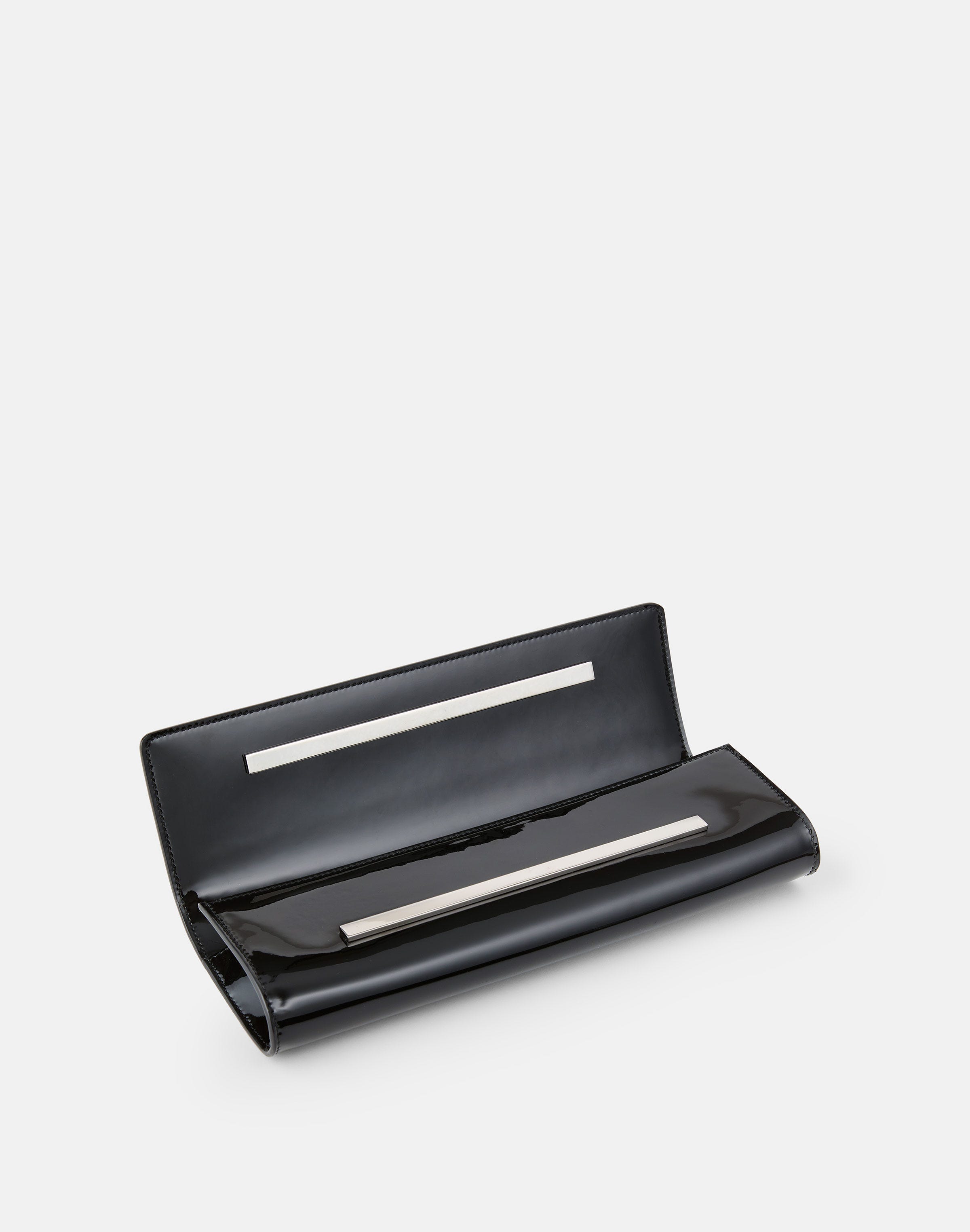 Leather East West Clutch
