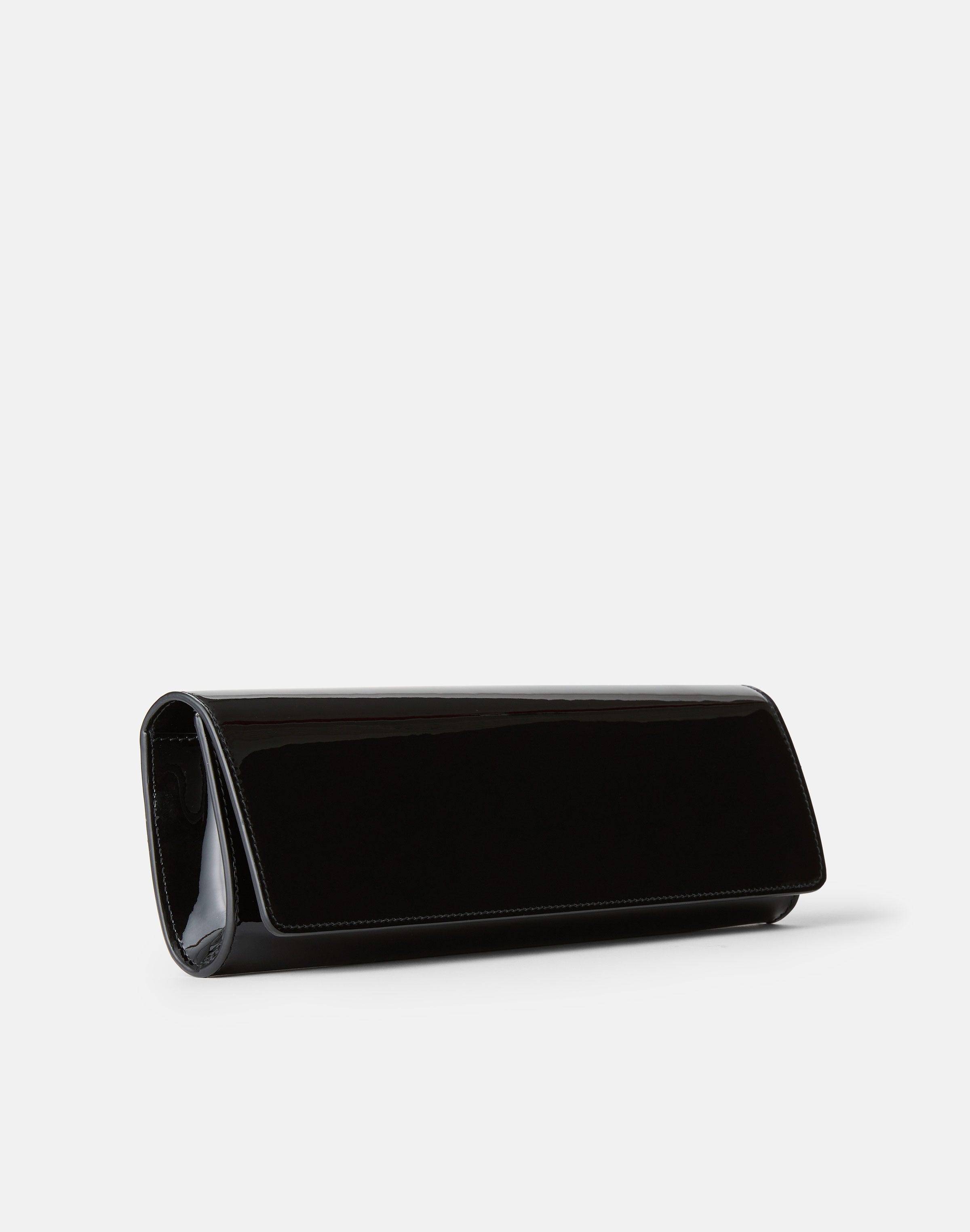Leather East West Clutch