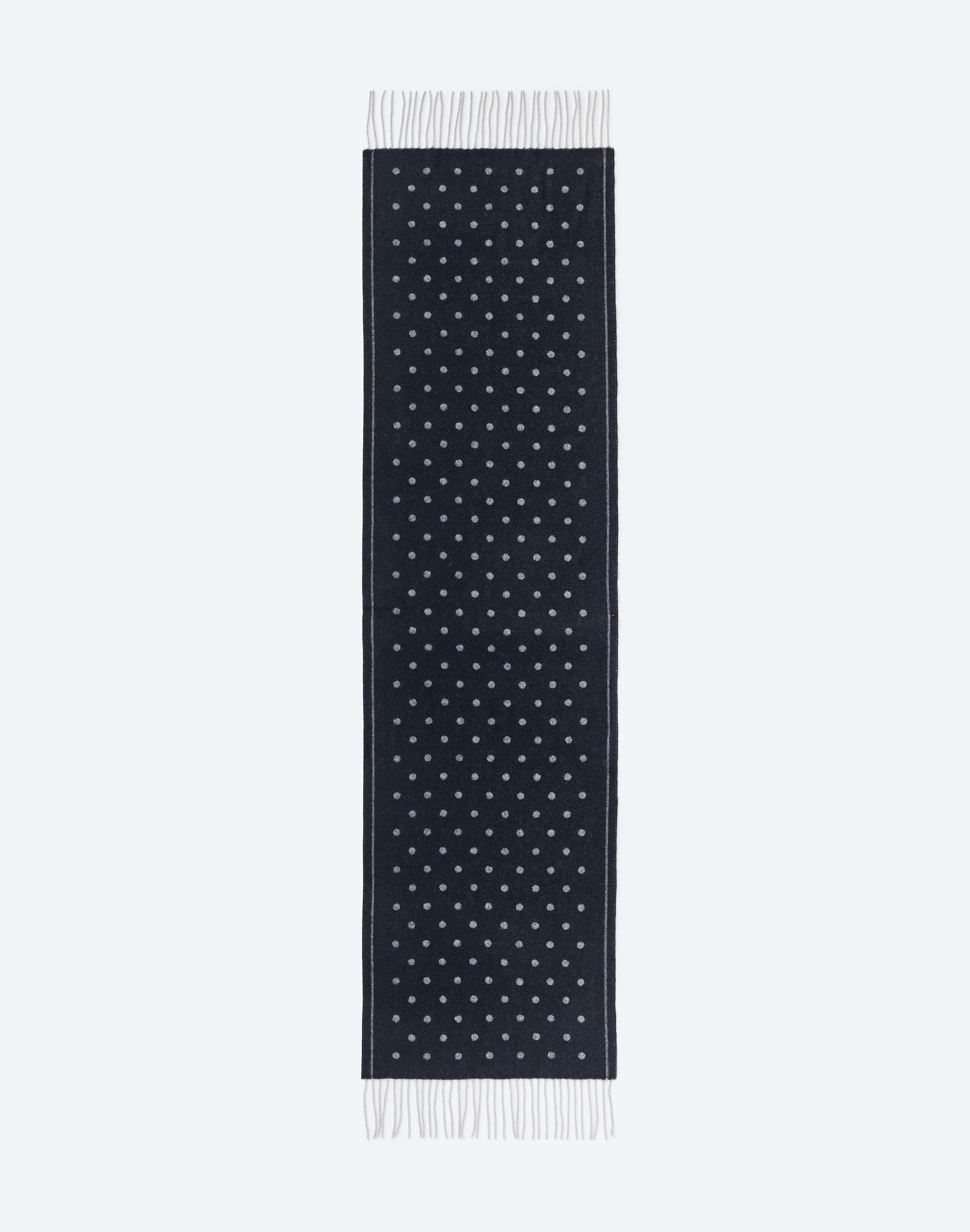 Polka Dot Jacquard Cashmere Scarf