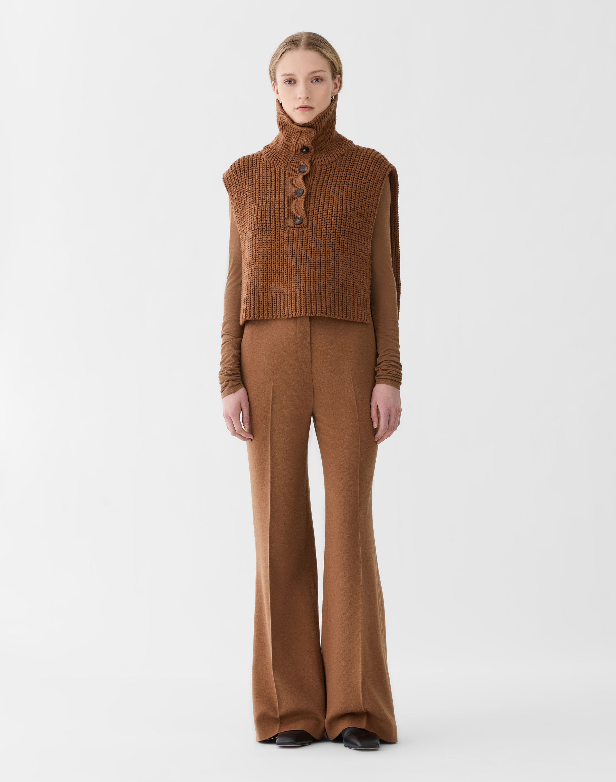 Lofty Merino Wool Button Dickey
