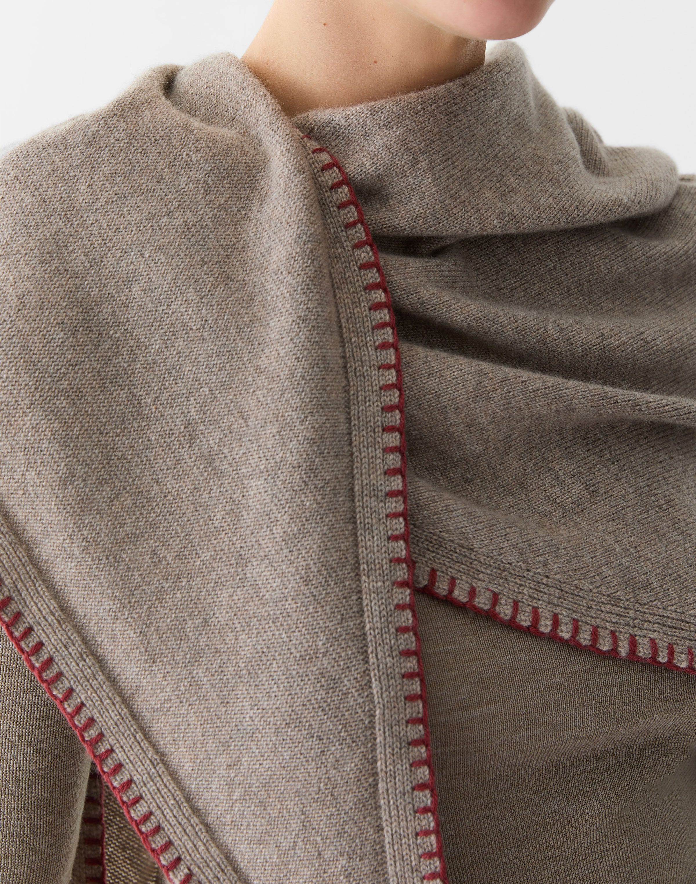 Cashmere Hand Stitch Shawl