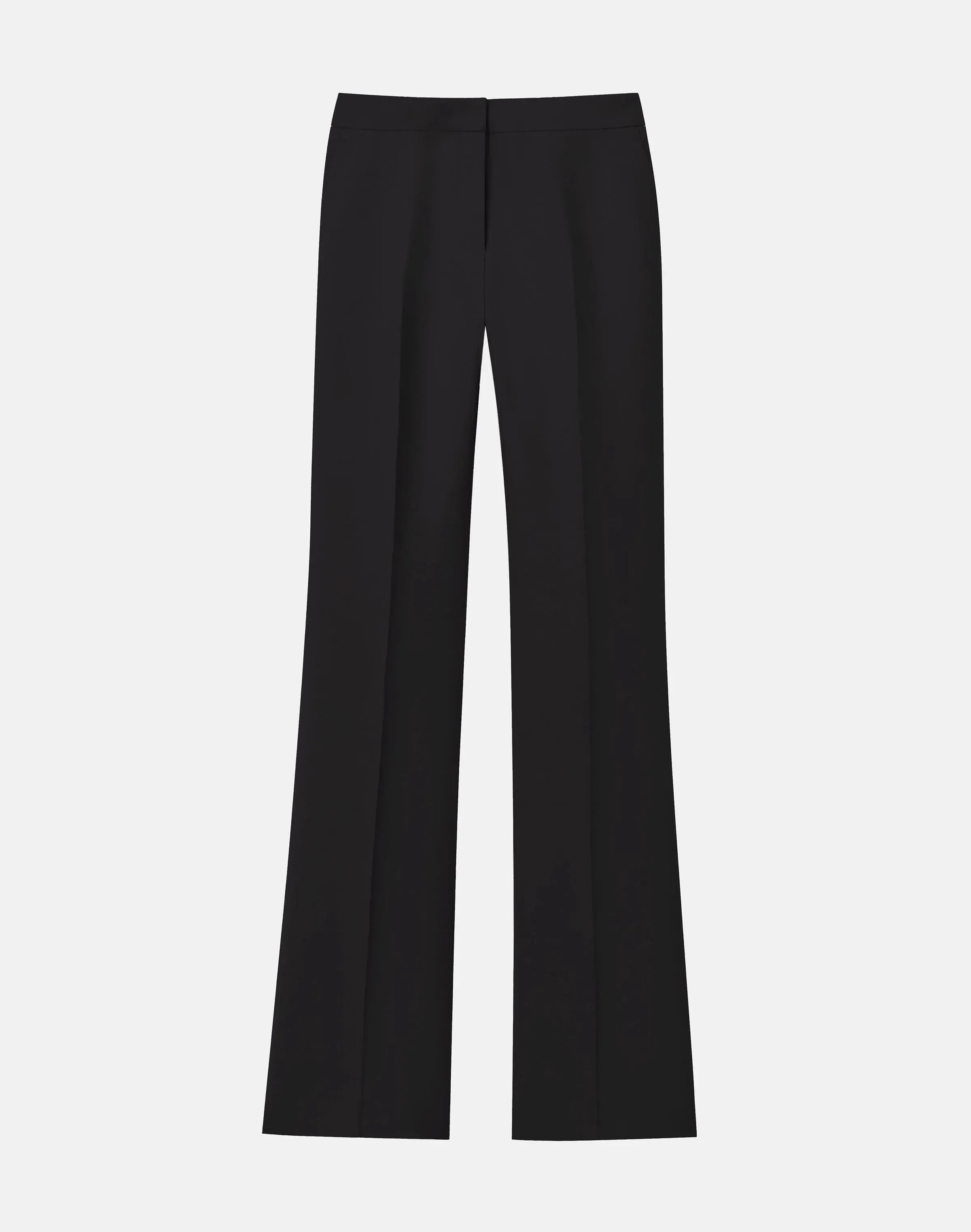 Plus-Size Wool-Silk Crepe Saint Marks Flared Pant