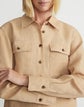 Plus-Size Organic Linen Shirt Jacket