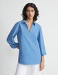 Petite Organic Cotton Poplin Popover Shirt