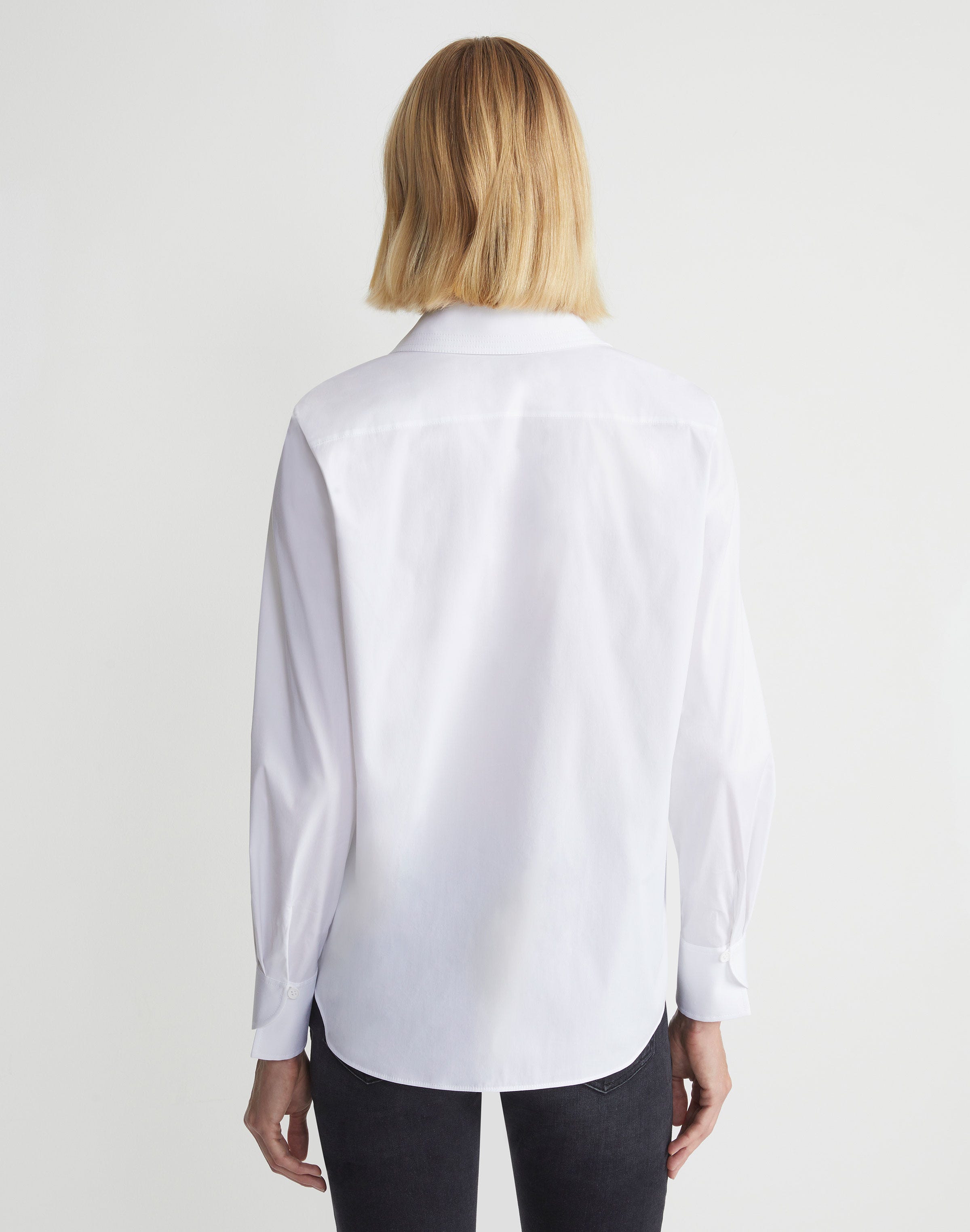 Petite Stretch Cotton Straight Shirt