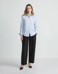 Petite Pinstripe Cotton Slim Shirt