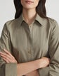 Petite Stripe Cotton Slim Shirt