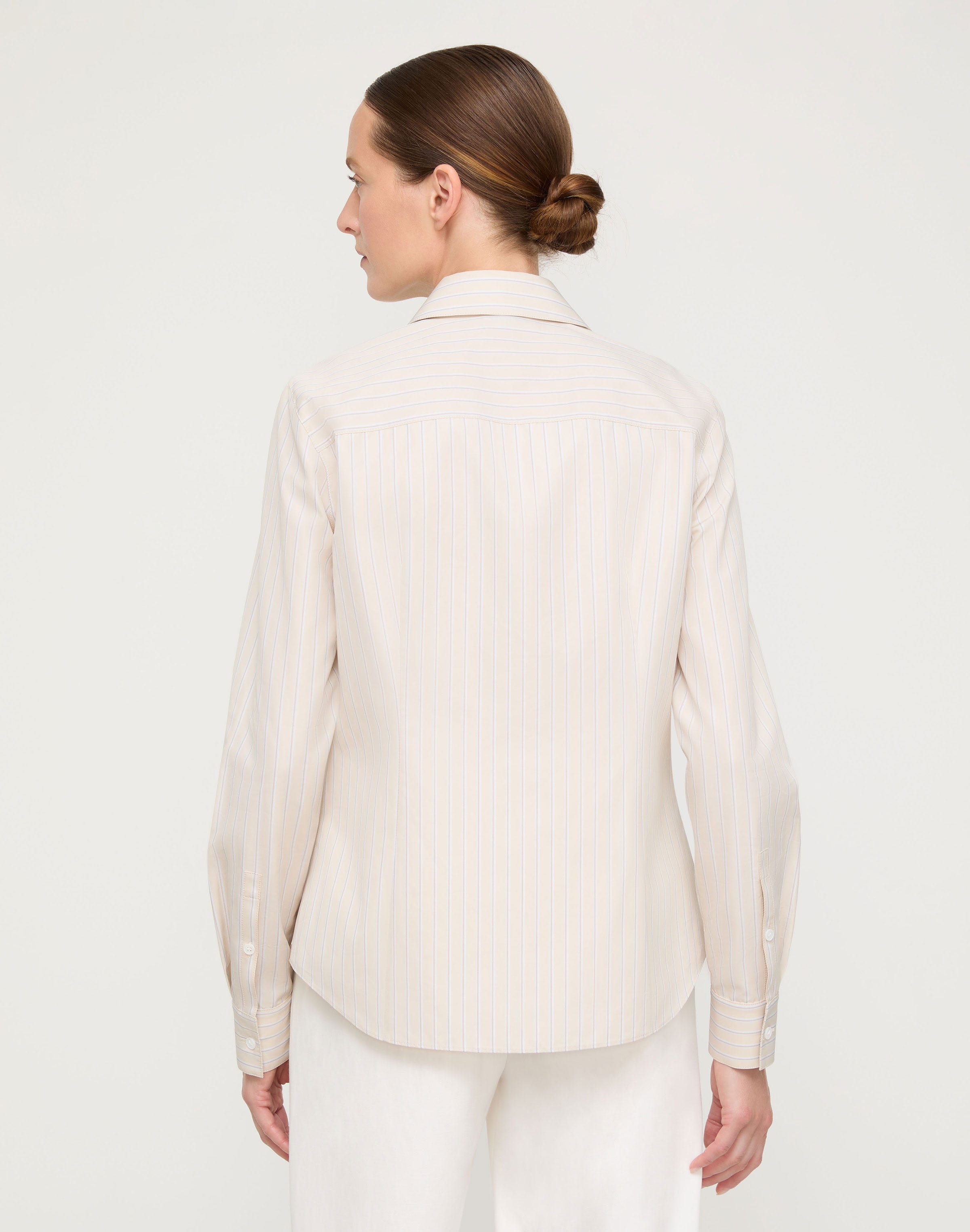 Aurora Stripe Cotton Slim Shirt