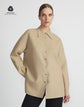 Two Tone Wool-Silk Reversible Shirt Jacket