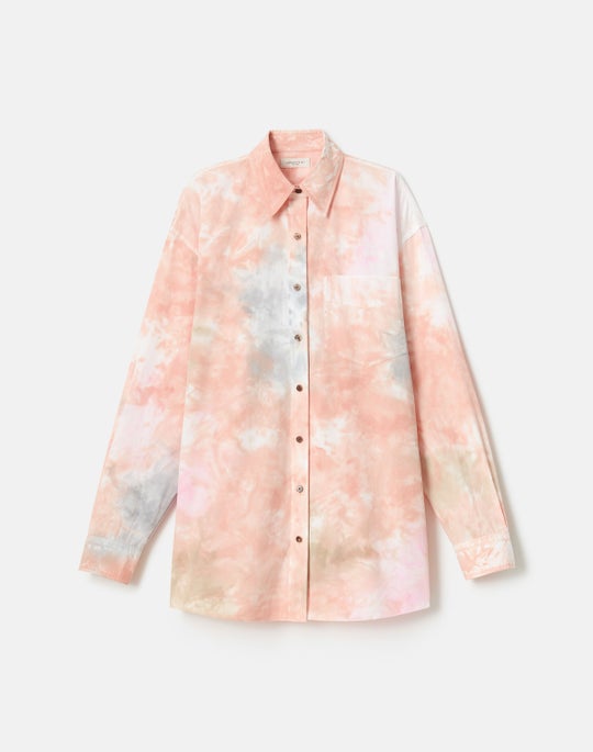Pastel Hand Dye Organic Cotton Oversized Shirt