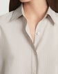 Petite Fine Stripe Silk Oversized Shirt