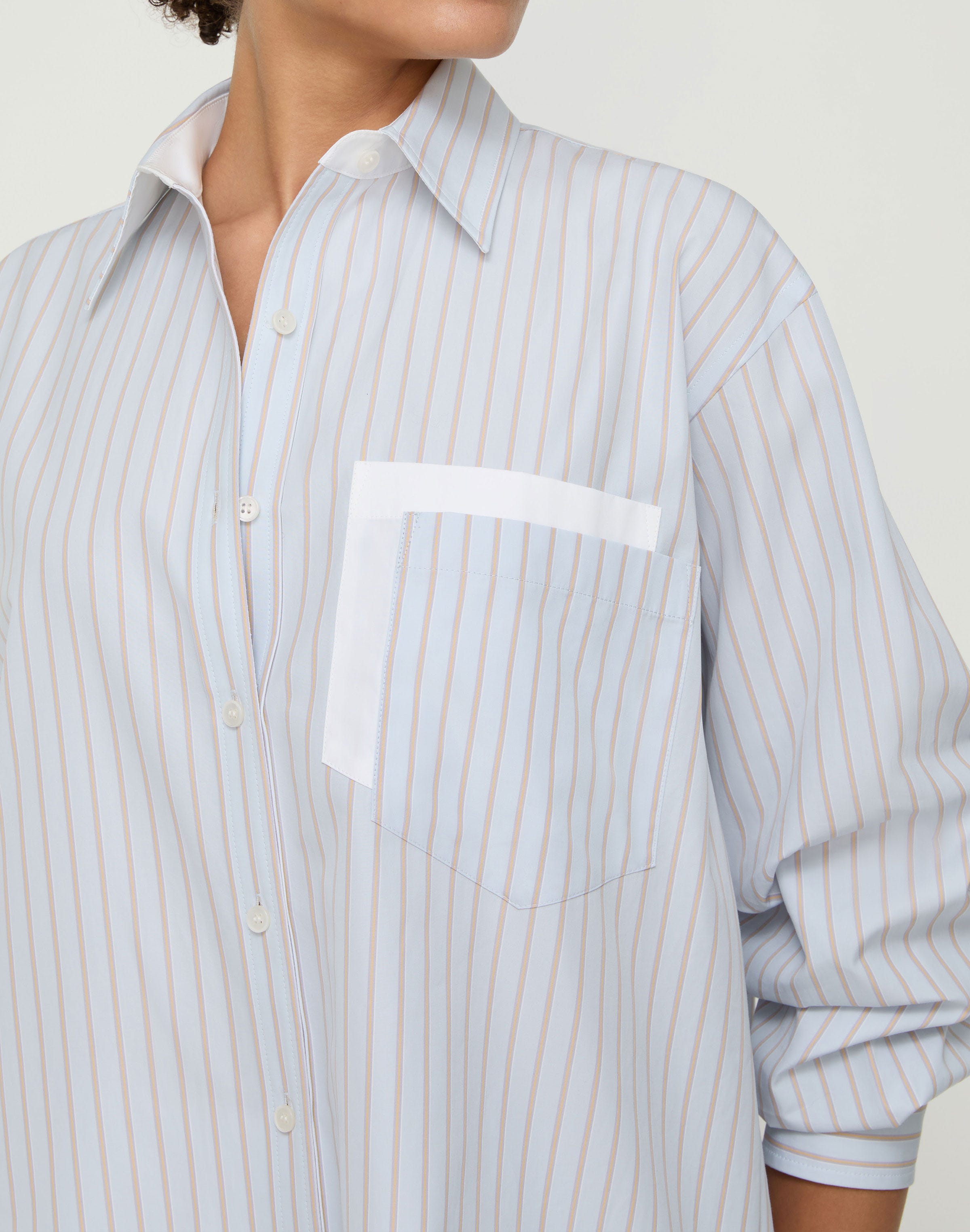 Aurora Stripe Cotton Oversized Shirt