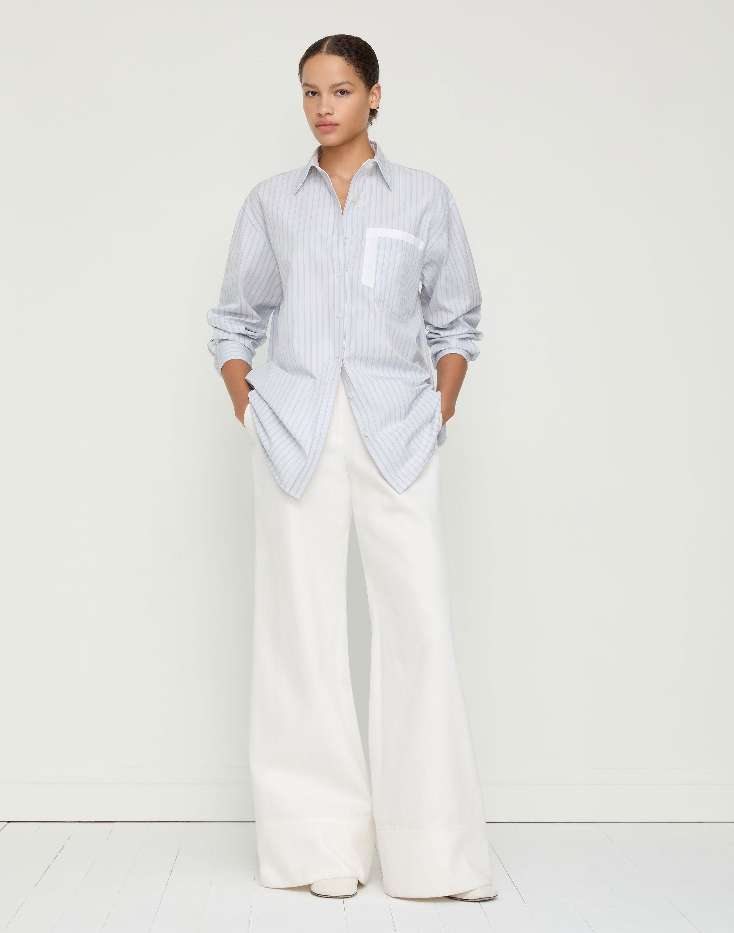 Aurora Stripe Cotton Oversized Shirt