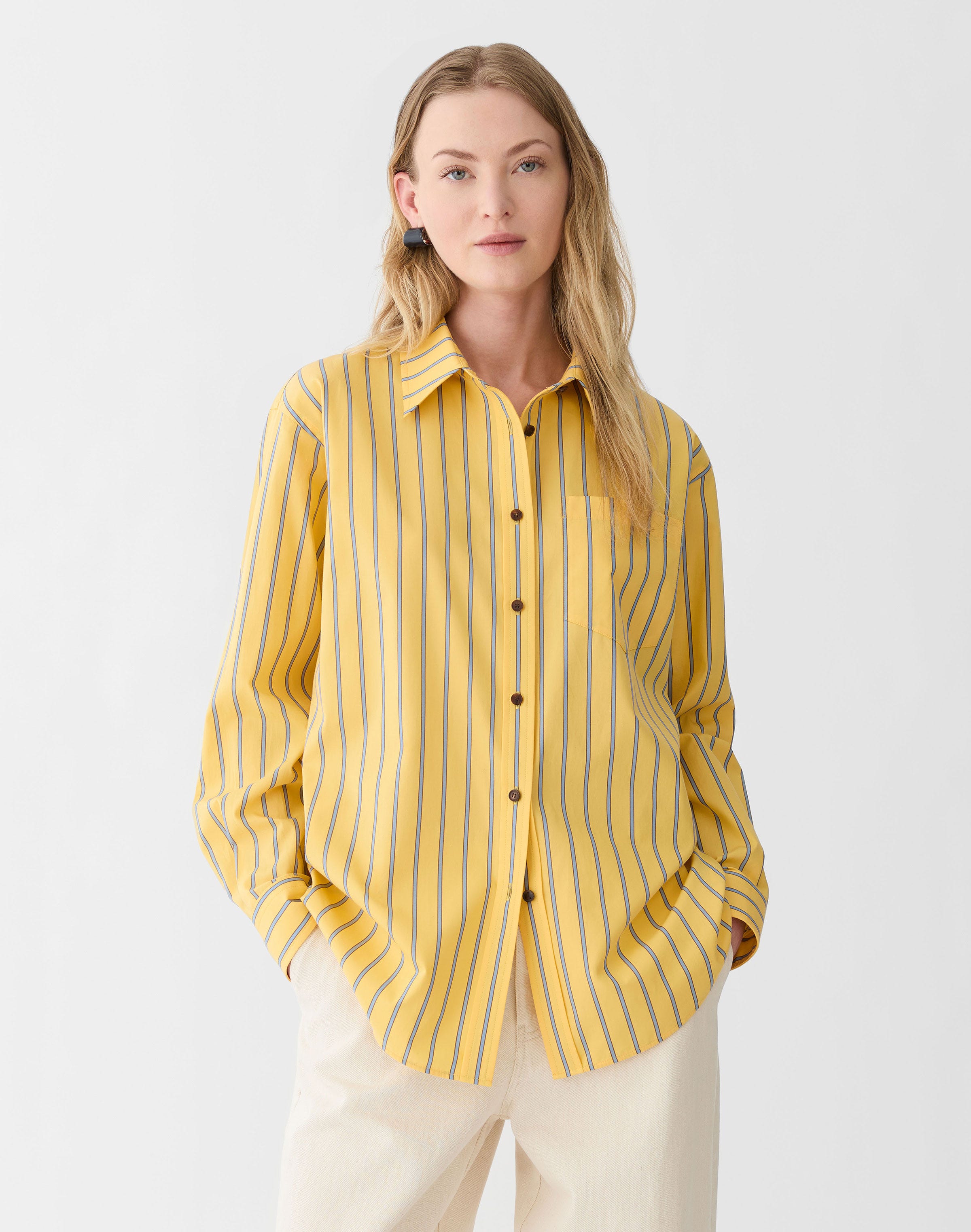 Striped Cotton Oversized Shirt