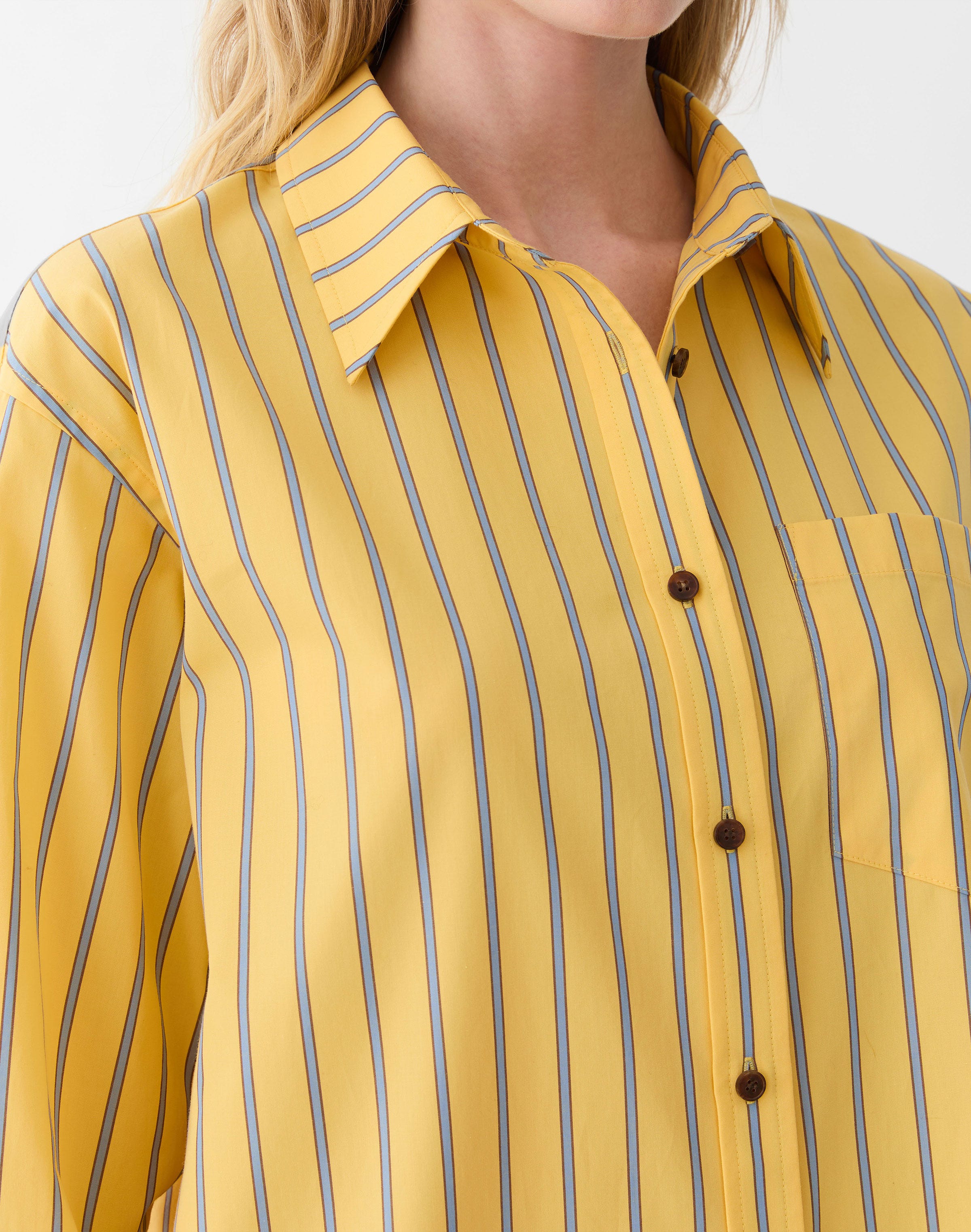 Striped Cotton Oversized Shirt