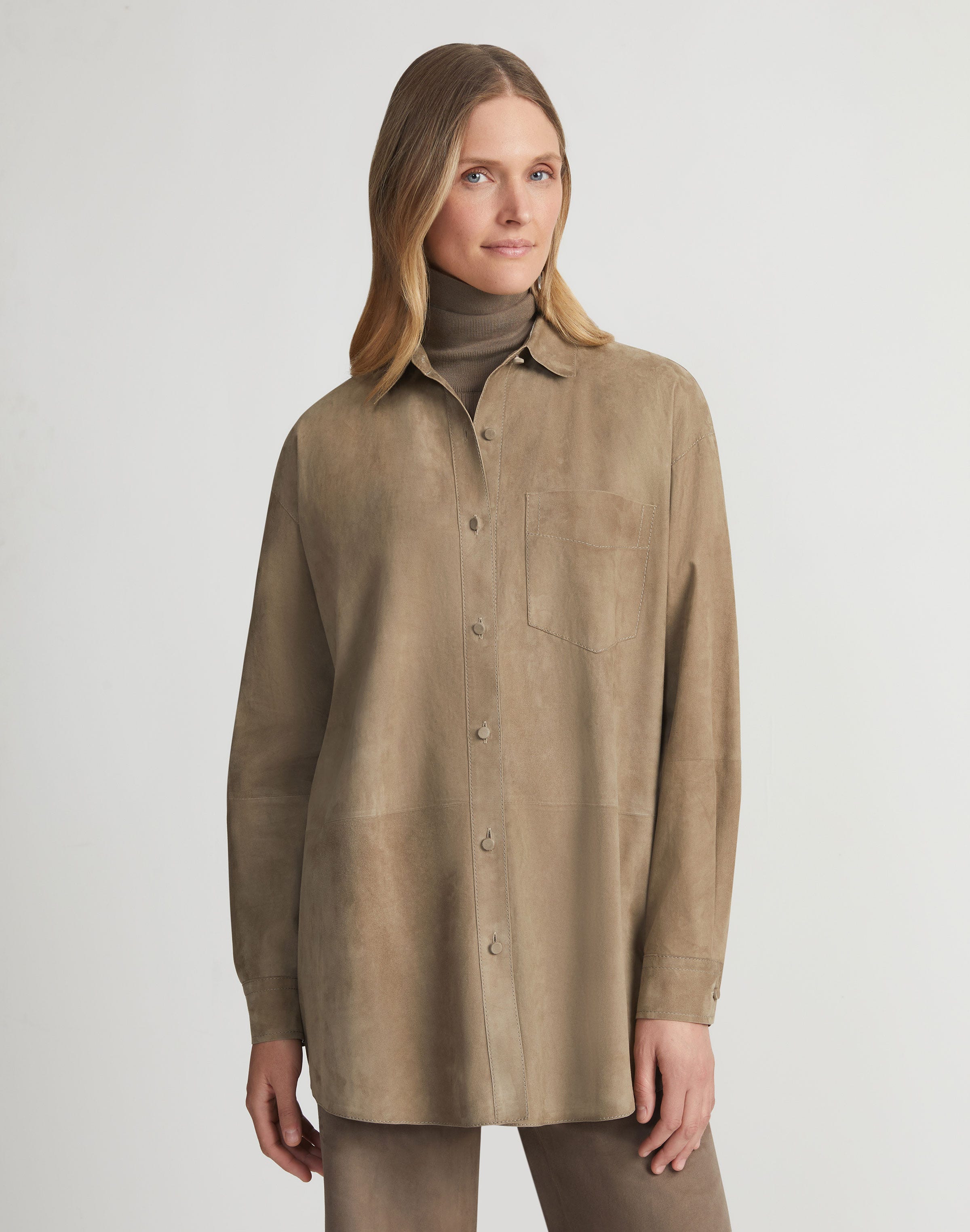 Paperfine Suede Oversized Shirt