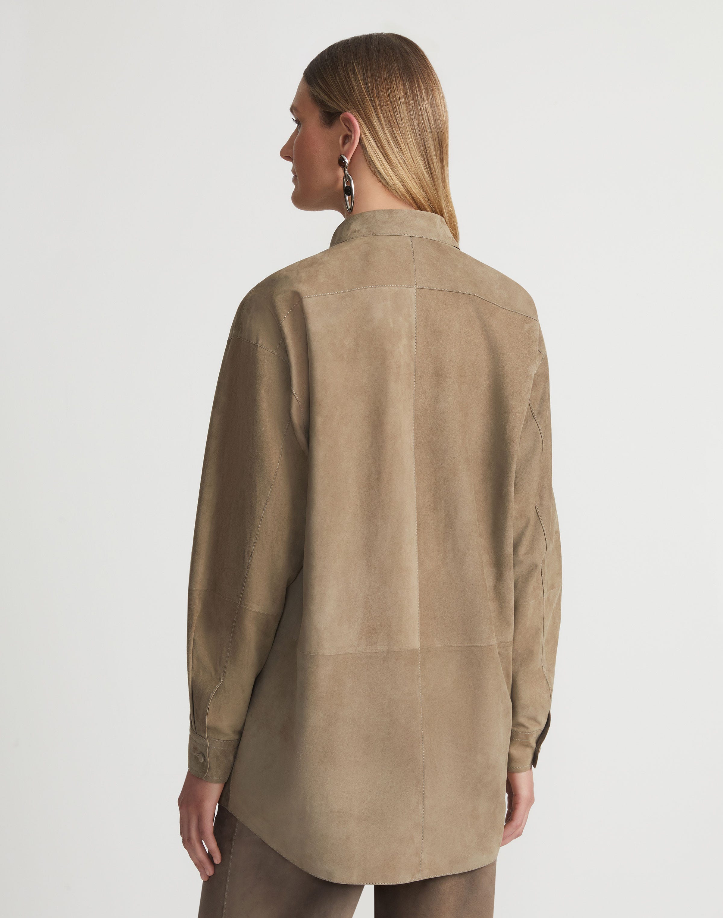 Paperfine Suede Oversized Shirt
