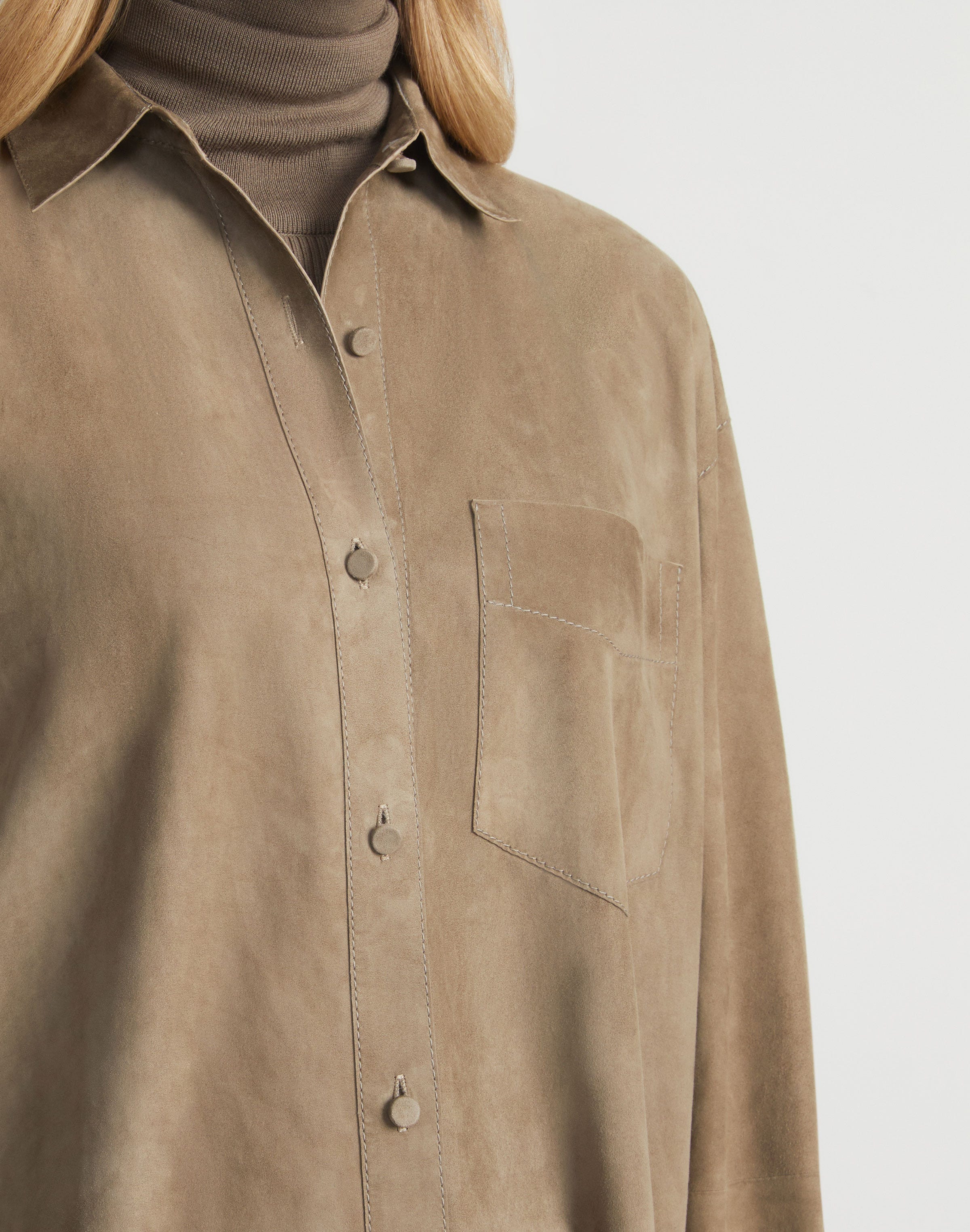 Paperfine Suede Oversized Shirt