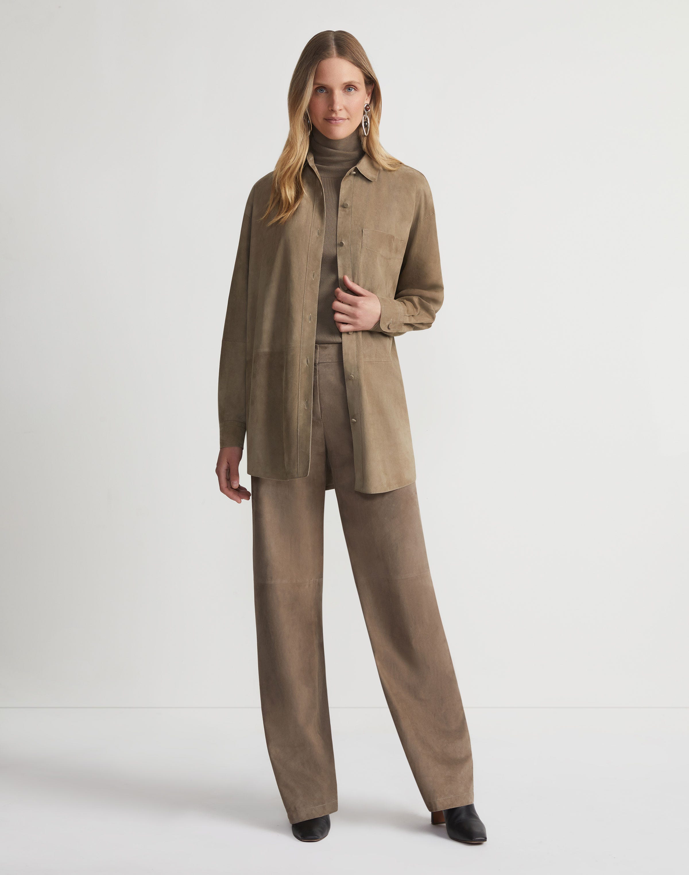 Paperfine Suede Oversized Shirt
