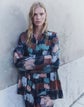 Painter's Palette Print Silk Charmeuse Oversized Shirt