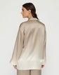 Dip Dye Print Silk Satin Oversized Shirt
