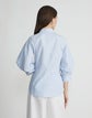 Pinstripe Cotton Balloon Sleeve Shirt