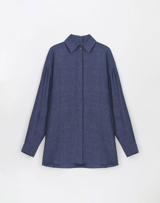Organic Linen Oversized Portrait Shirt