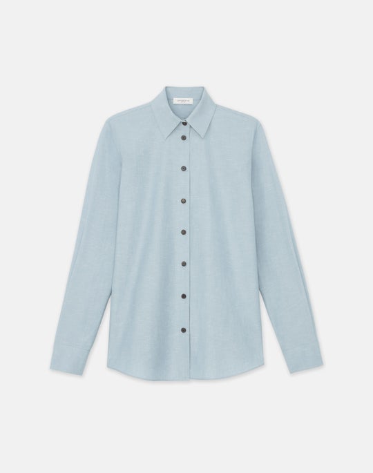 Slubbed Cotton Button Down Shirt