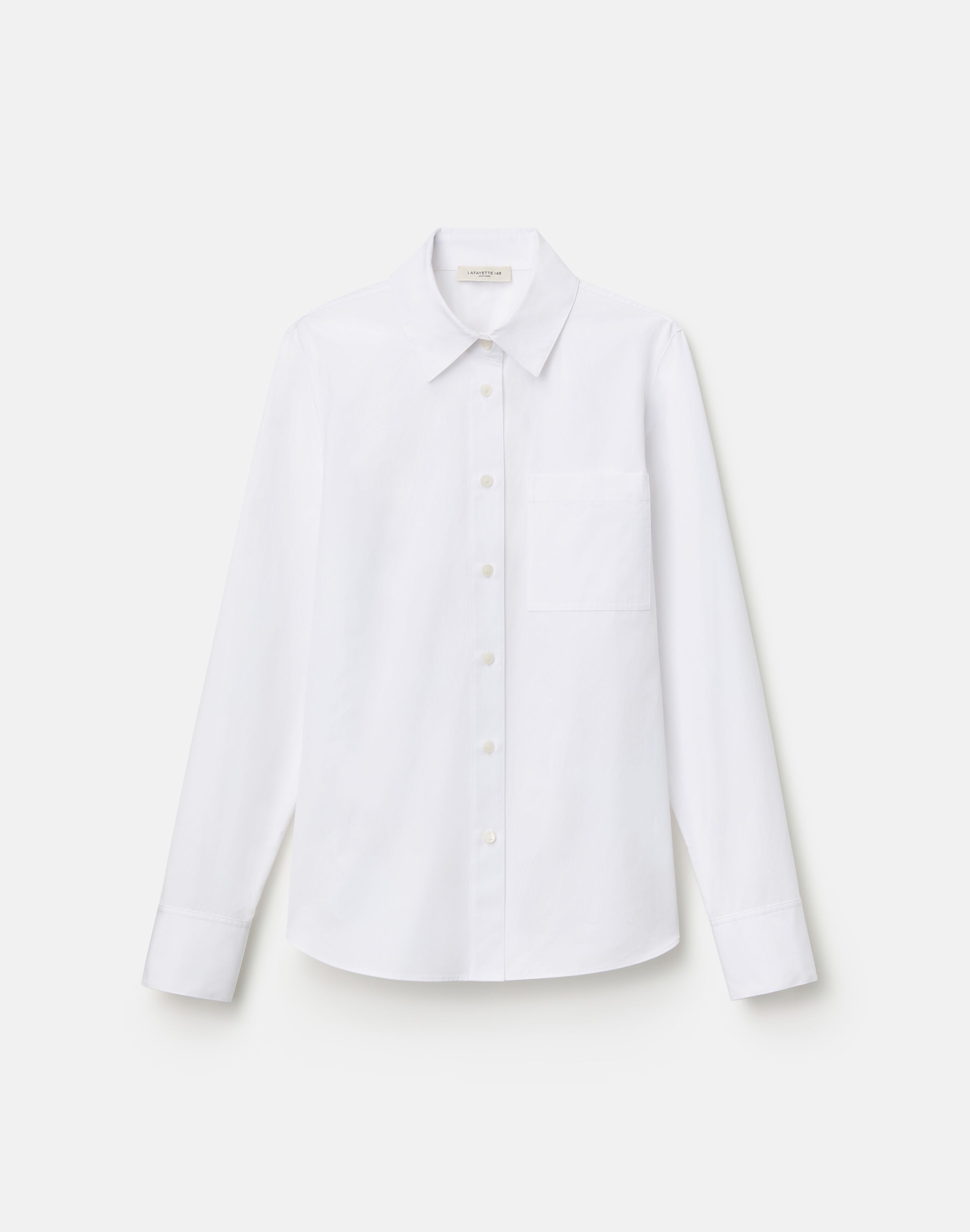 Organic Cotton Poplin Button Front Shirt