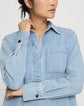 Lightweight Denim Patch Pocket Popover Shirt