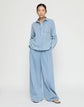 Lightweight Denim Patch Pocket Popover Shirt