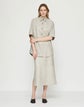 Lambskin Leather Drop Shoulder Oversized Shirt