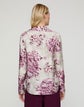 Petite Spotted Glaze Print Silk Twill Collared Blouse